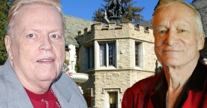 Larry Flyntas (kairėje) ir Hugh Hefneris